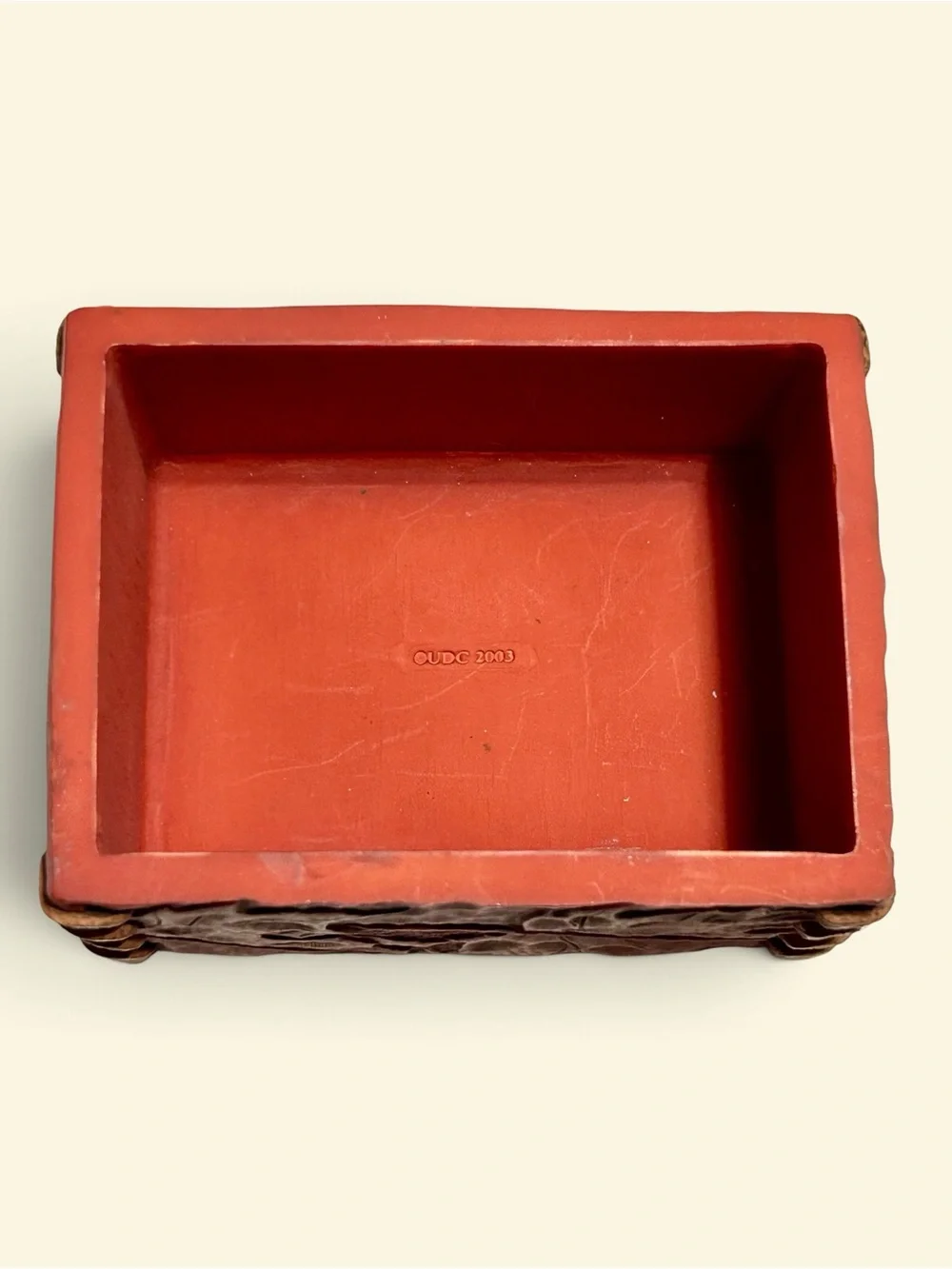 Frameology Resin Western Leaf Trinket Box w/ Lift-Off Lid Brown/Black 4x3in